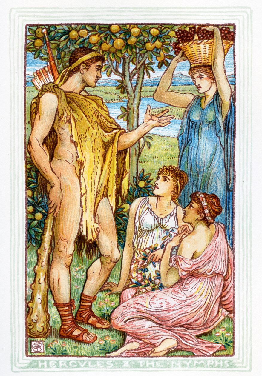 Herkules und die Nymphen von Walter Crane