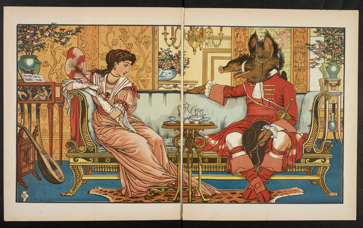 Illustration für Die Schöne und das Biest von Walter Crane