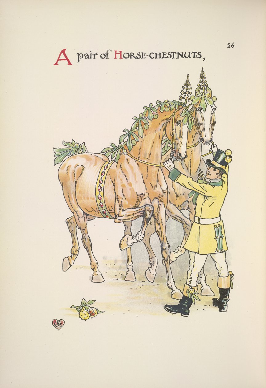Zwei Pferde von Walter Crane