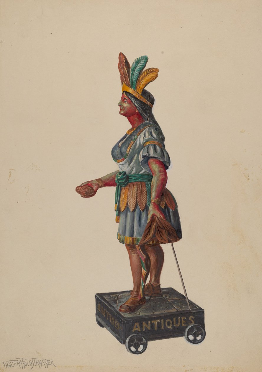 Zigarrenladen-Indianer, ca. 1936 von Walter Hochstrasser