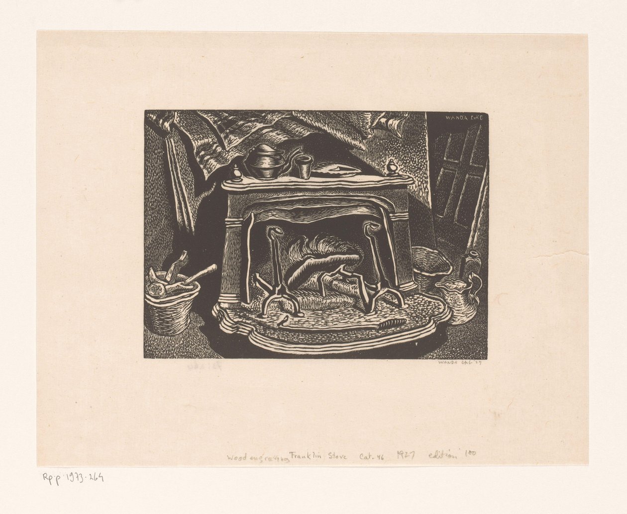 Offener Kamin von Wanda Gág (signed by artist)