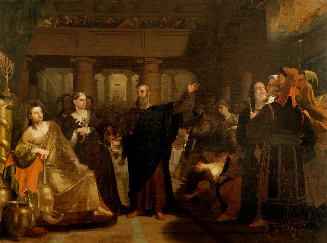 Das Gastmahl des Belsazar, 1817-43 von Washington Allston