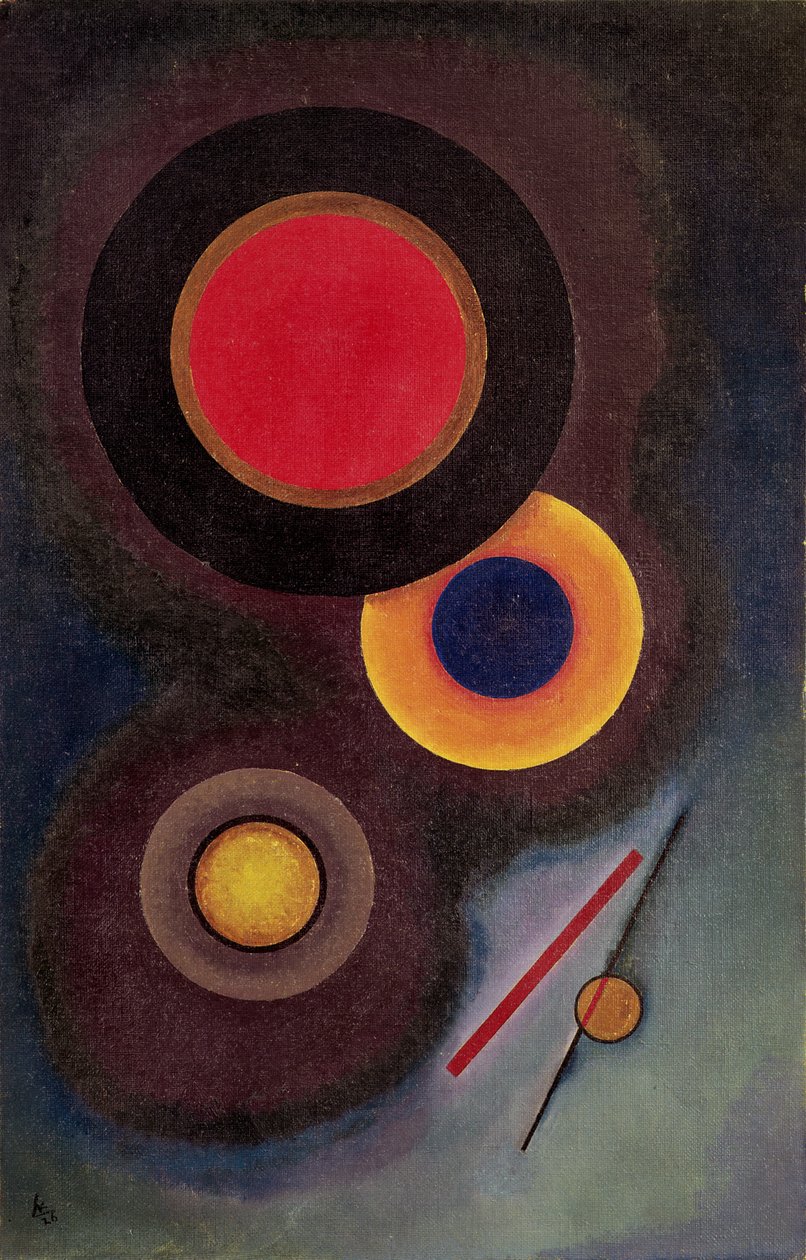 Komposition mit Kreisen und Linien, 1926 von Wassily Kandinsky