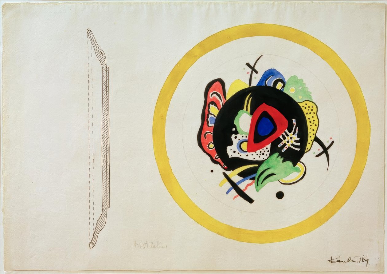 Entwurf für Obstplatte von Wassily Kandinsky