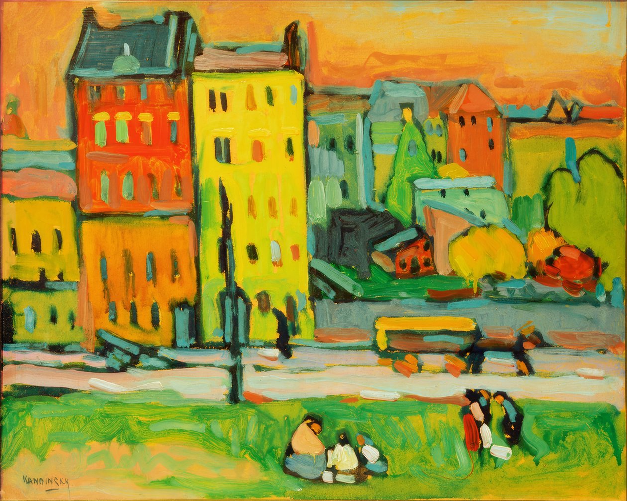 Häuser in München von Wassily Kandinsky