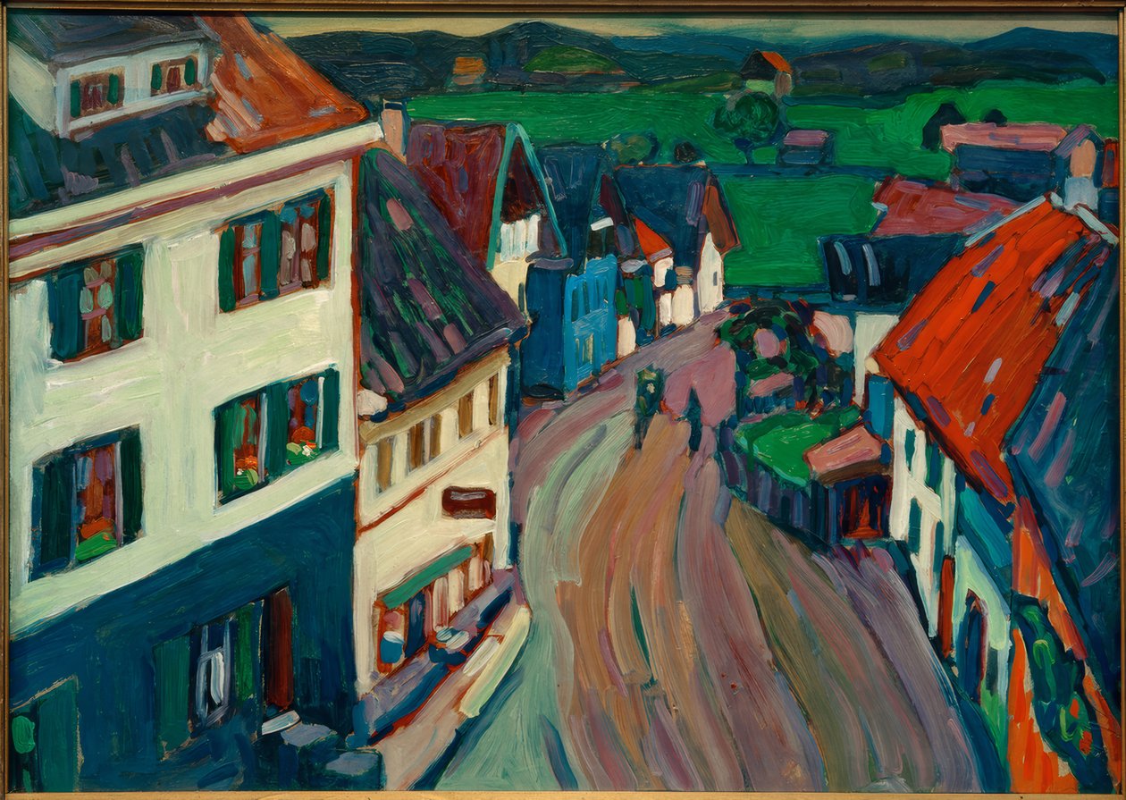 Blick aus dem Fenster des Griesbräu von Wassily Kandinsky
