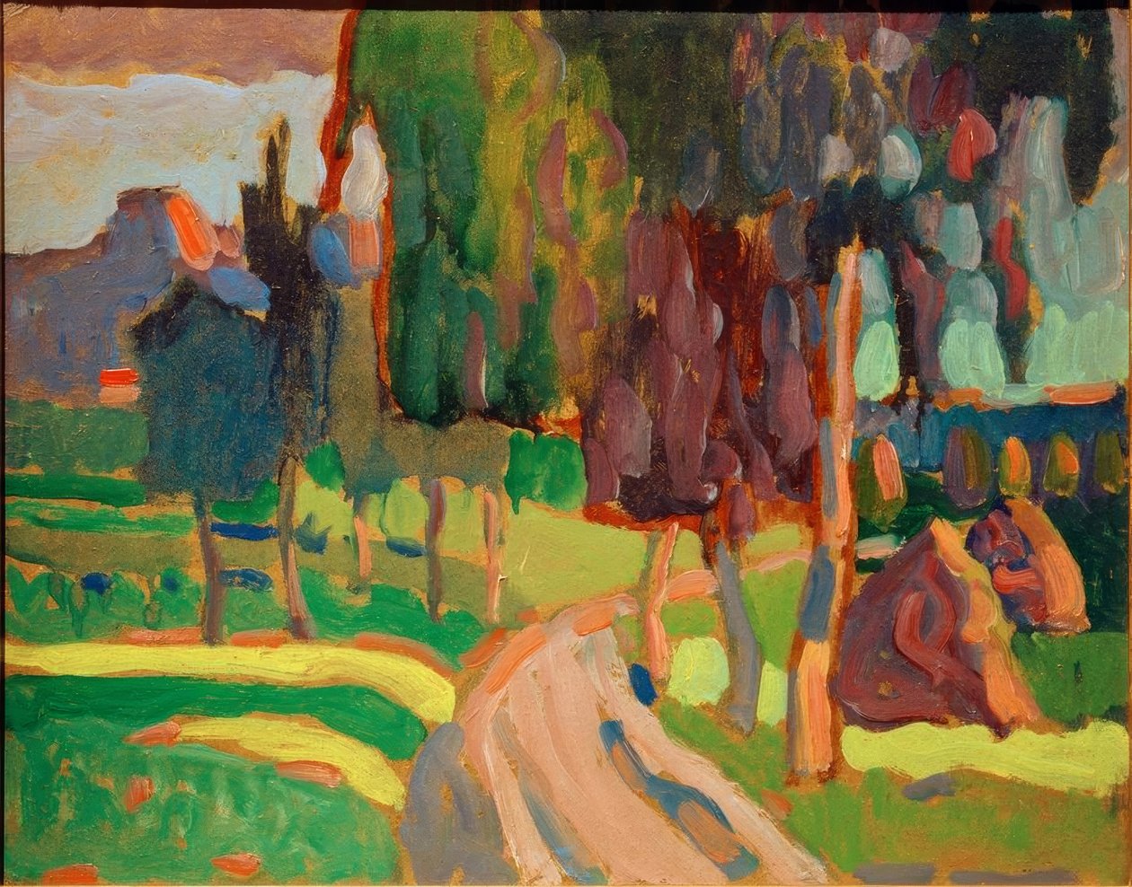 Sommerlandschaft bei Sonnenuntergang von Wassily Kandinsky