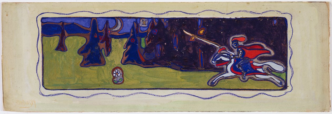 Dämmerung, (Skizze eines Paares) von Wassily Kandinsky