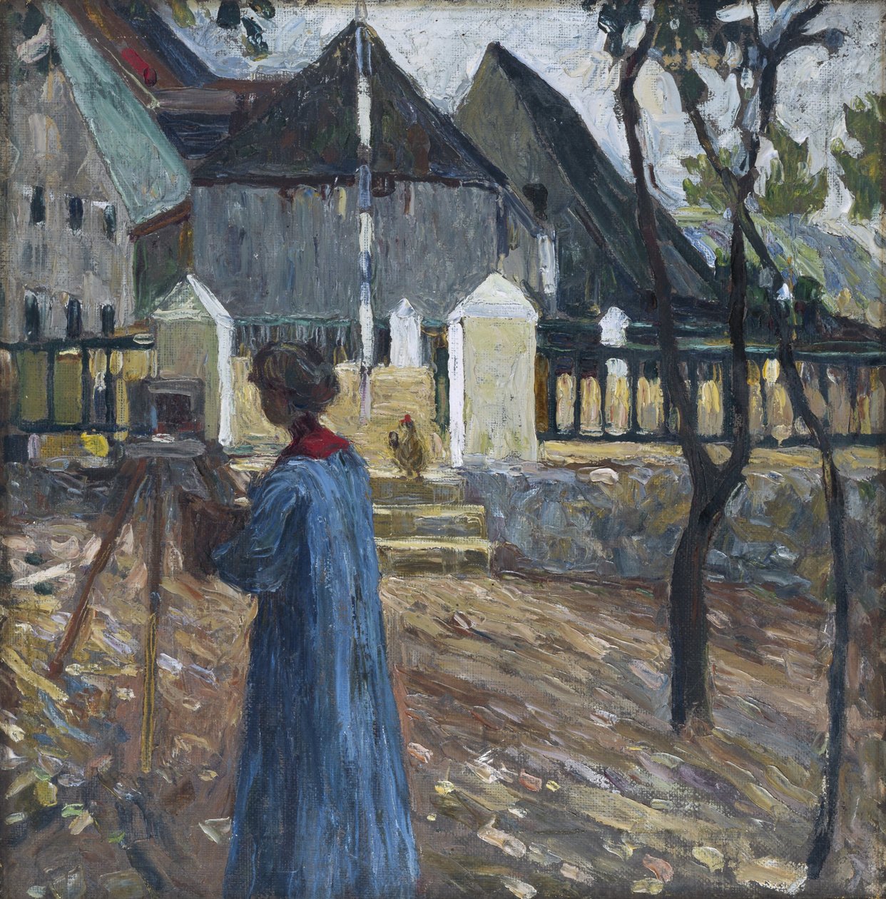 Kallmünz – Gabriele Münter beim Malen II von Wassily Kandinsky