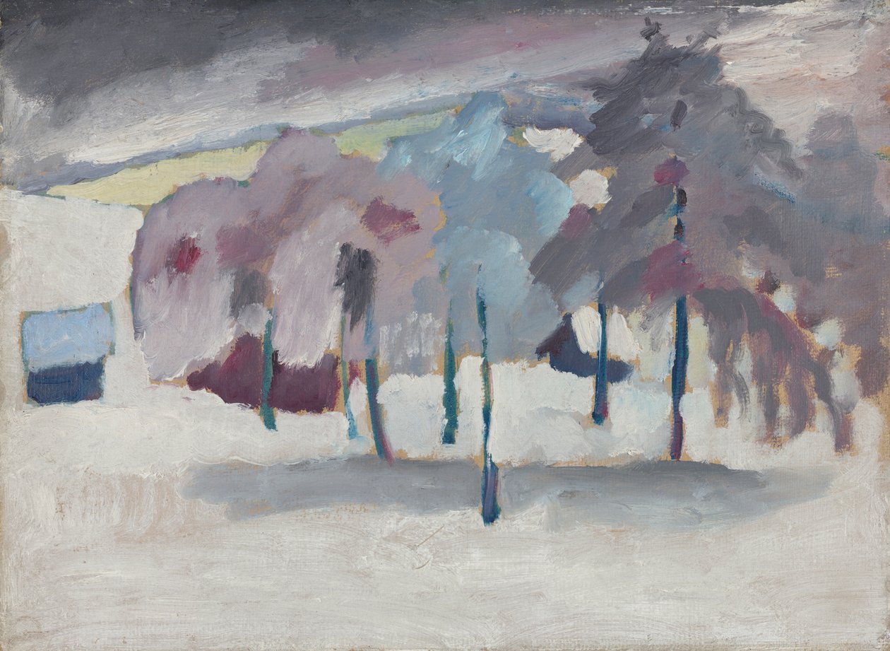 Murnau – Bäume im Schnee von Wassily Kandinsky