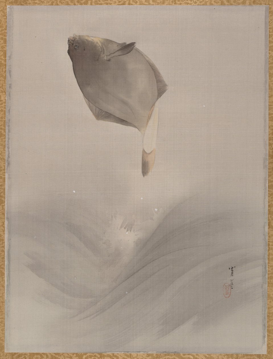 Springender Fisch, ca. 1887 von Watanabe Seitei