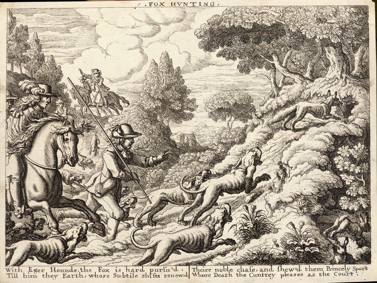 Fuchsjagd von Wenceslaus Hollar