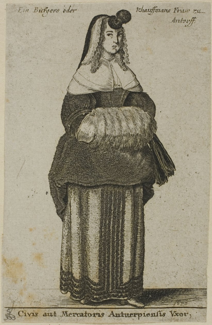 Antwerpener Frau von Wenceslaus Hollar