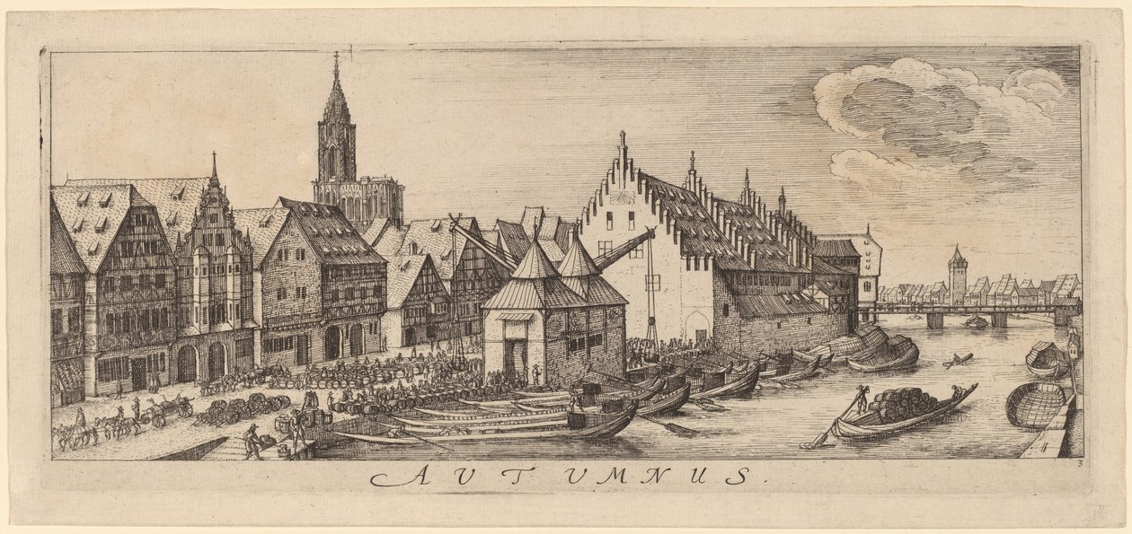 Herbst: Der Weinmarkt von Wenceslaus Hollar