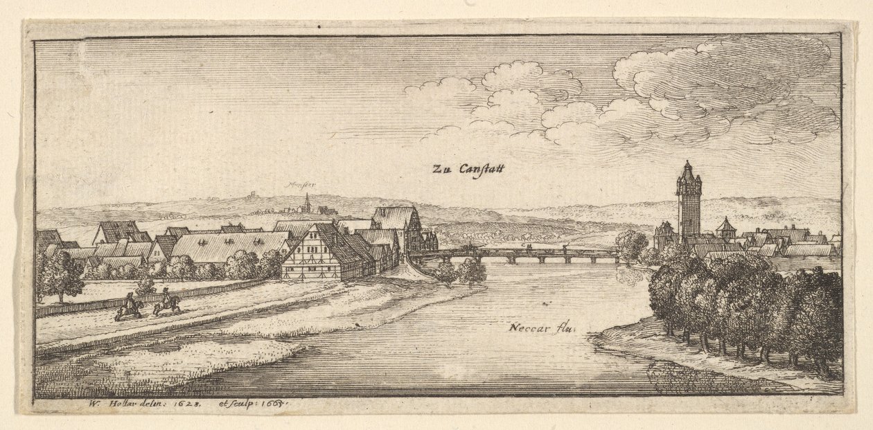 Cannstadt, 1665 von Wenceslaus Hollar