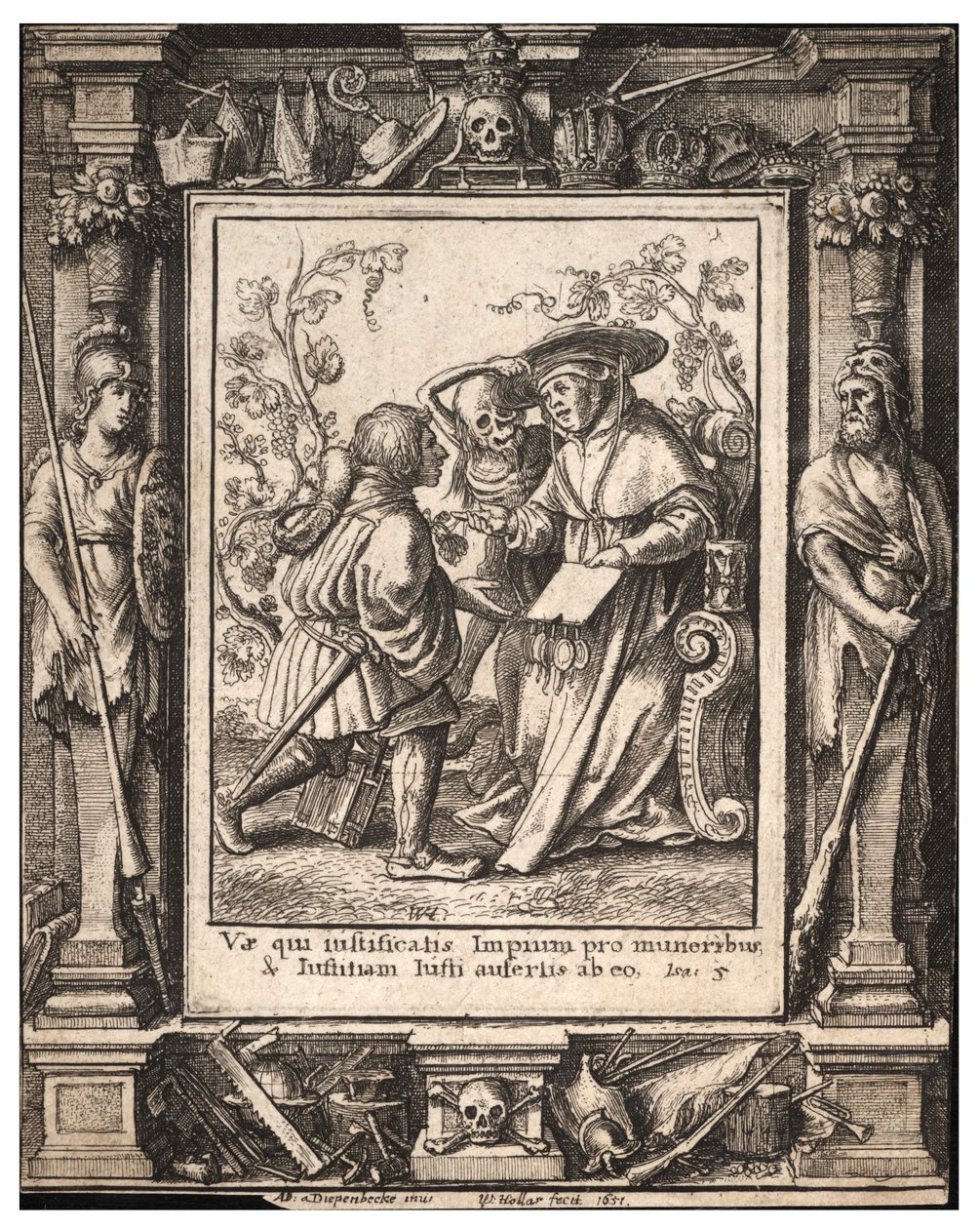 Kardinal (Zustand 1) von Wenceslaus Hollar