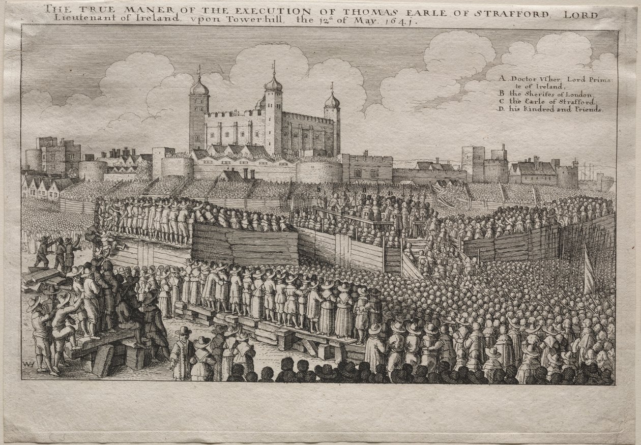Hinrichtung des Earl of Strafford von Wenceslaus Hollar