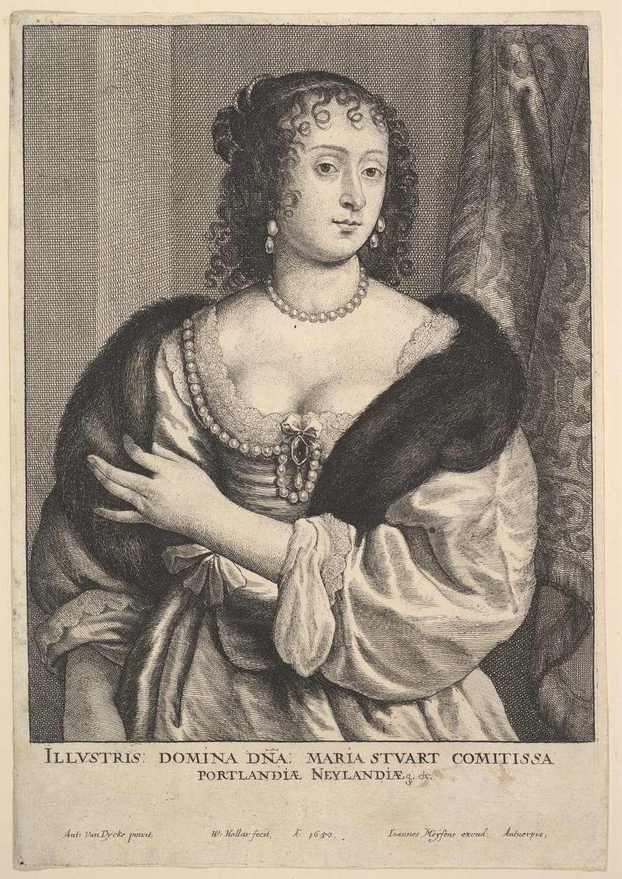 Frances Stuart, Gräfin von Portland, 1650 von Wenceslaus Hollar
