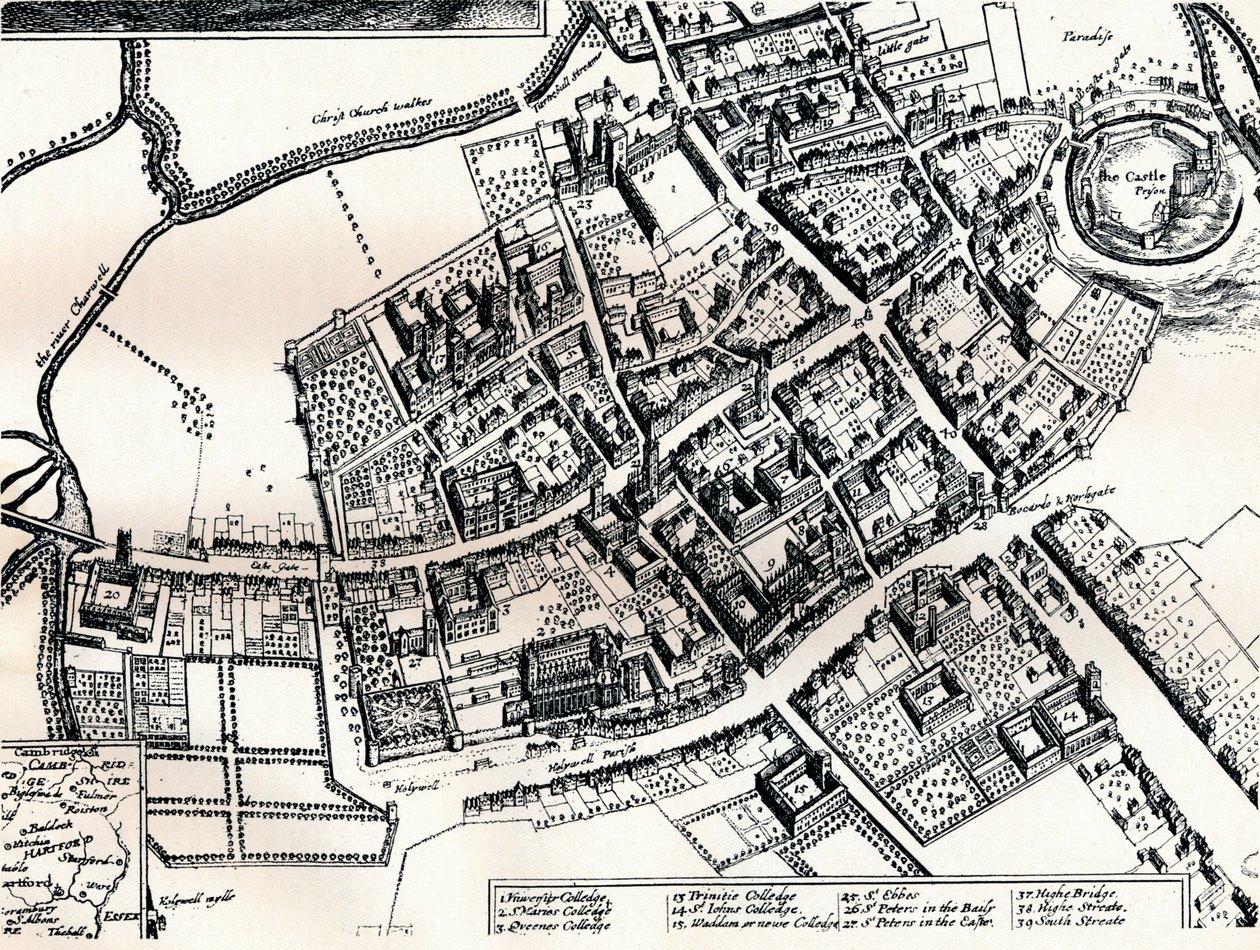 Hollars Plan von Oxford, um 1643 von Wenceslaus Hollar