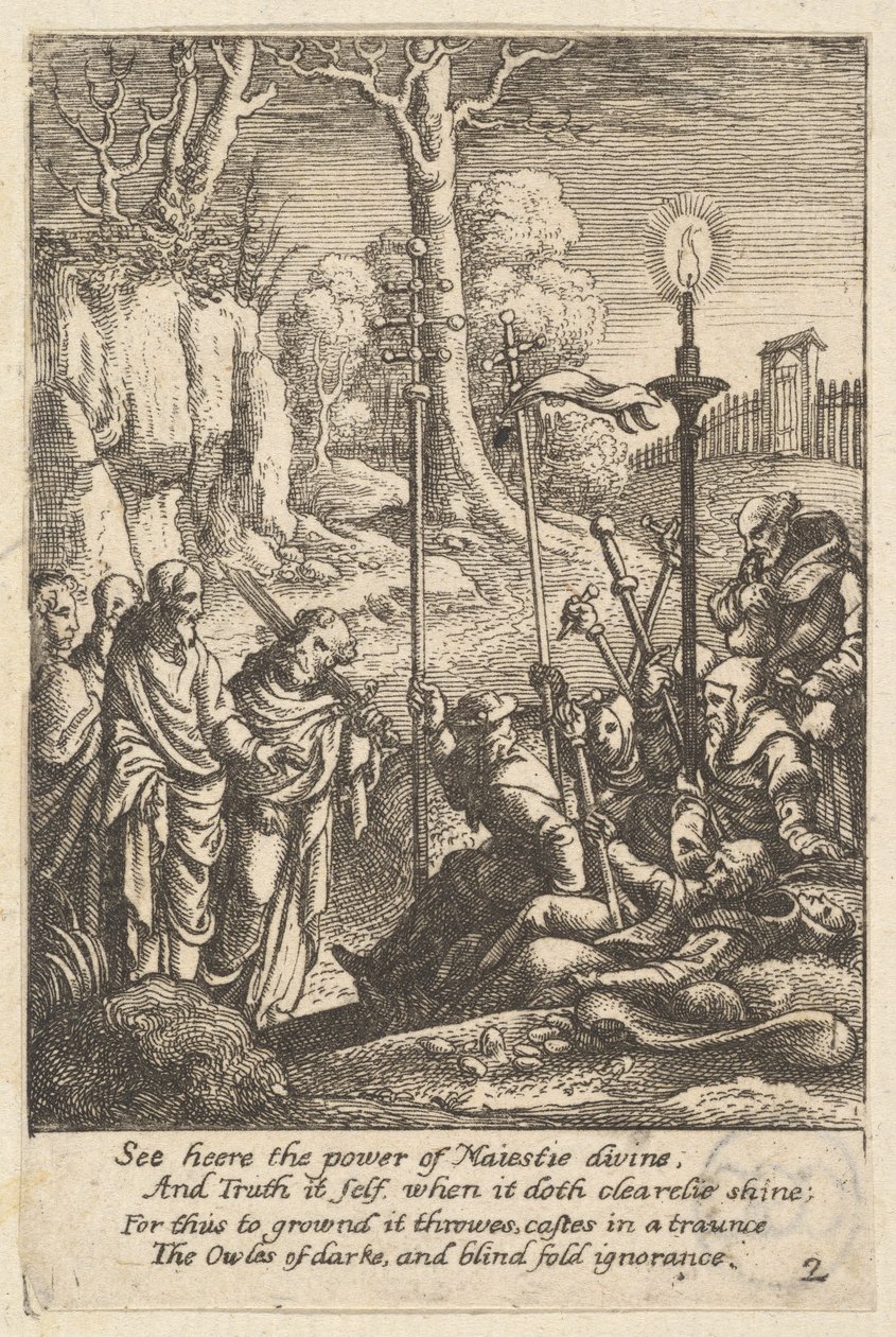 Jesus konfrontiert seine Widersacher, 1625-77 von Wenceslaus Hollar