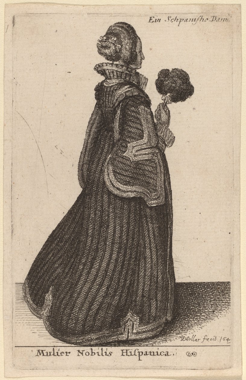 Spanische Edeldame von Wenceslaus Hollar