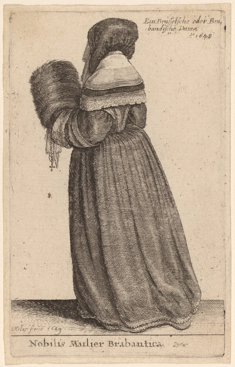 Edle Frau aus Brabant von Wenceslaus Hollar