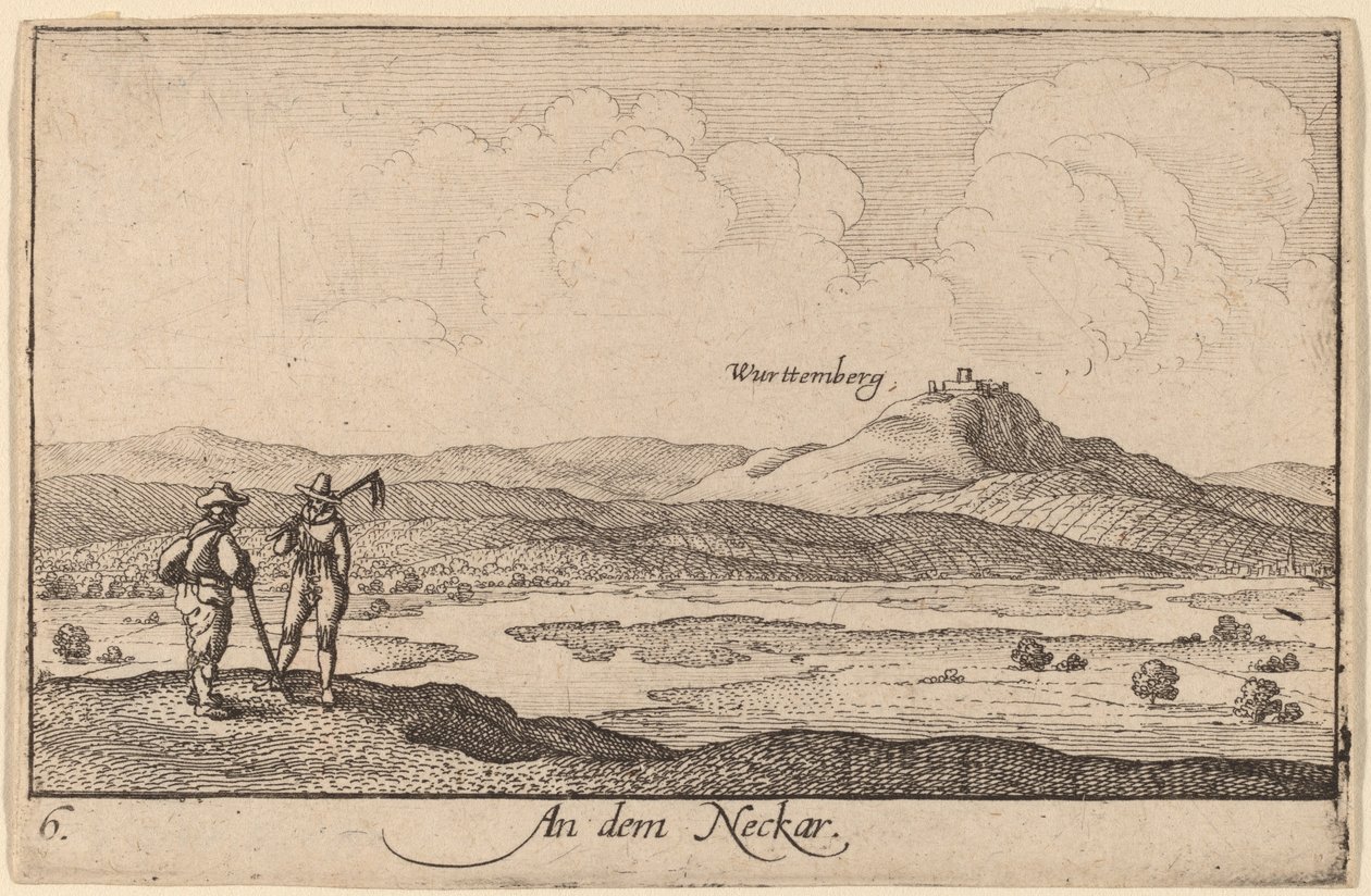Am Neckar von Wenceslaus Hollar