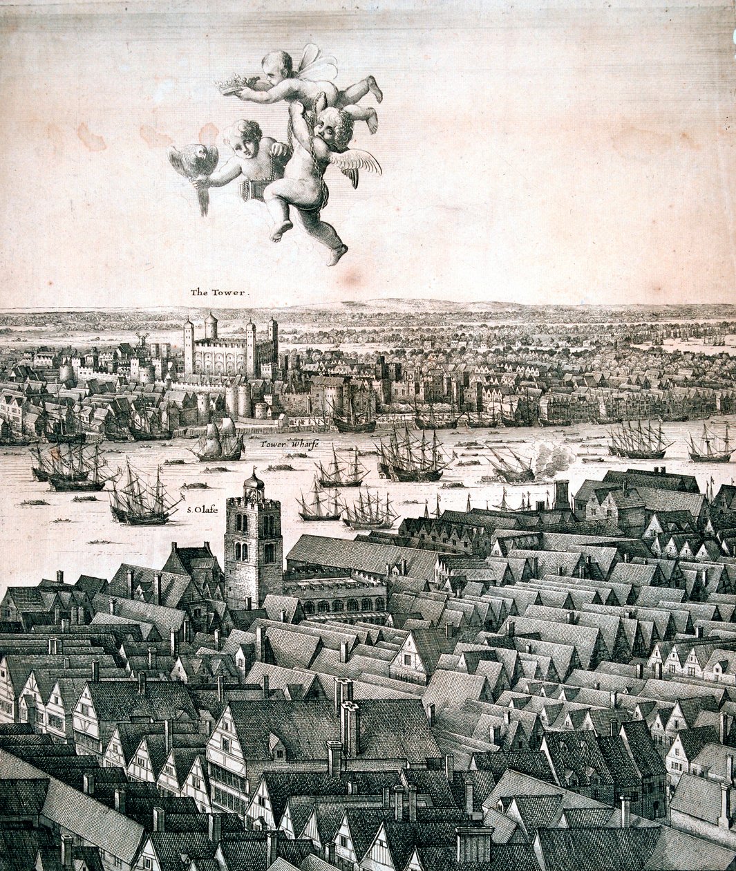 Panoramablick auf London, um 1670 von Wenceslaus Hollar