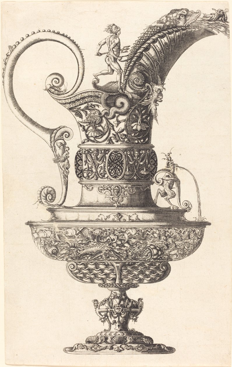 Krug mit Neptun von Wenzel Jamnitzer I