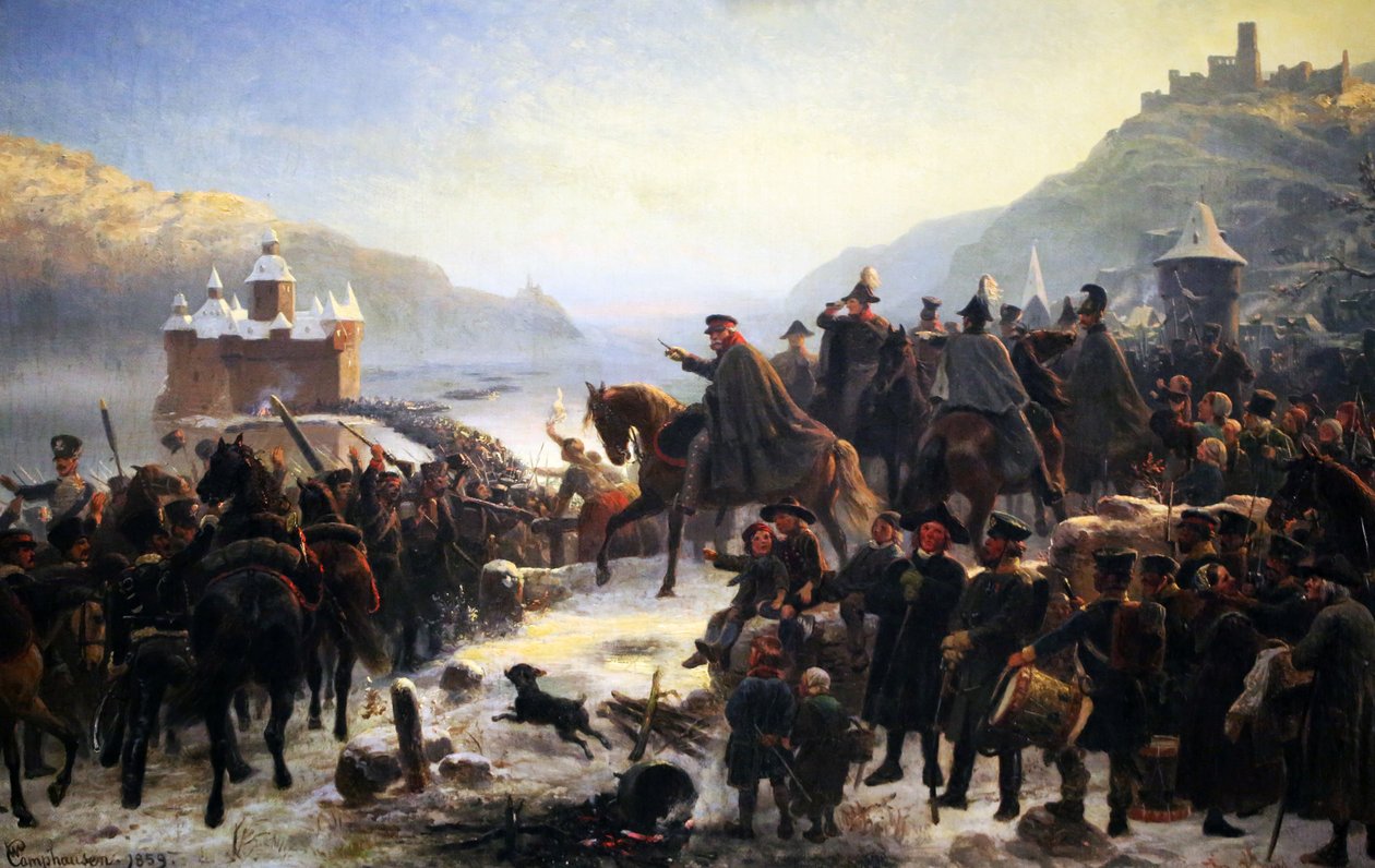 Blüchers Rheinübergang bei Kaub von Wilhelm Camphausen