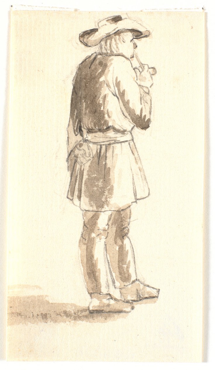 Stehender Mann mit Pfeife von Wilhelm Bendz
