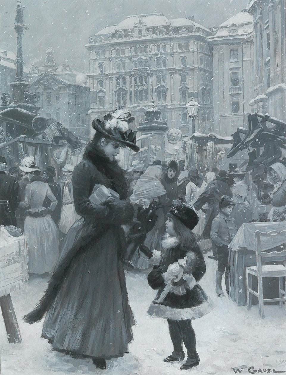 Der Weihnachtsmarkt Am Hof, 1901 von Wilhelm Gause