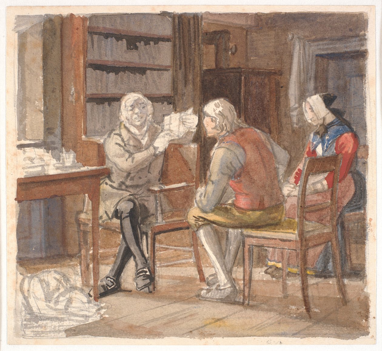 Bauern bei dem Prokurator von Wilhelm Marstrand