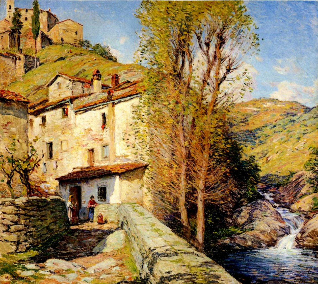 Alte Mühle in Pelago, Italien, 1913 von Willard Leroy Metcalf