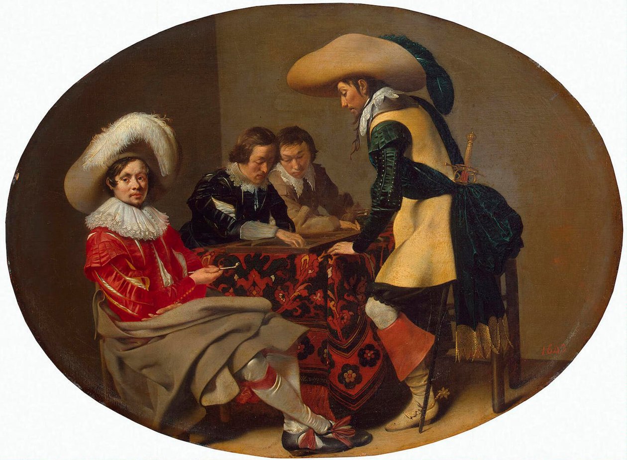 Tric-Trac-Spieler, ca. 1630 von Willem Cornelisz Duyster