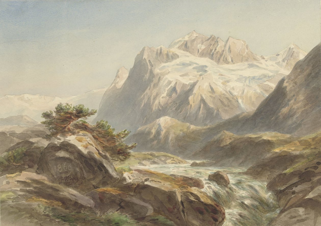 Berglandschaft von Willem Jan van den Berghe