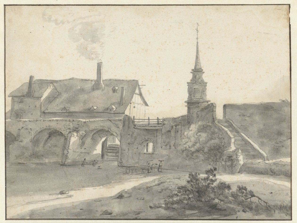 Pont des Treilles in Angers von Willem Schellinks (attributed to)