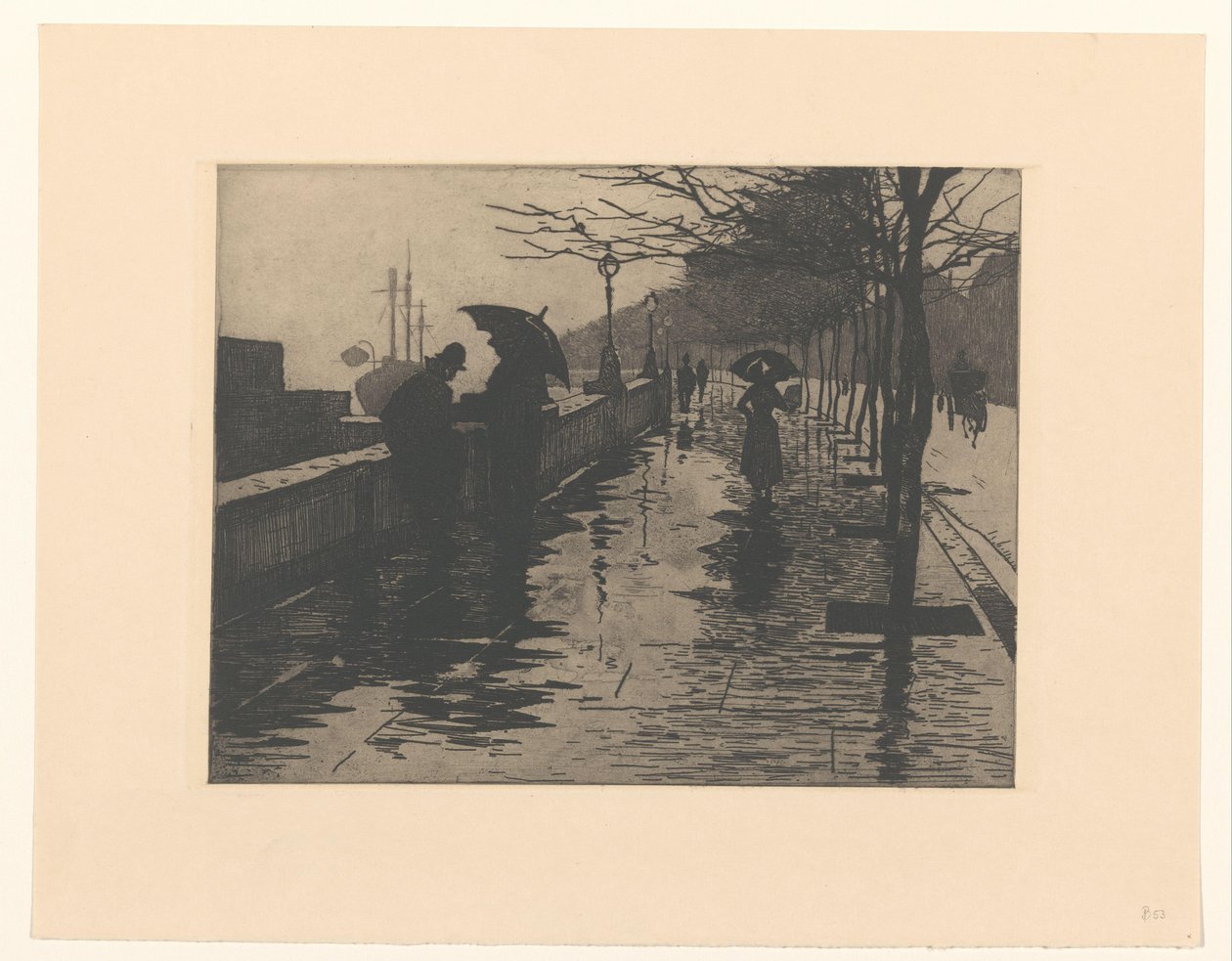 Ansicht auf Victoria Embankment in London von Willem Arnoldus Witsen