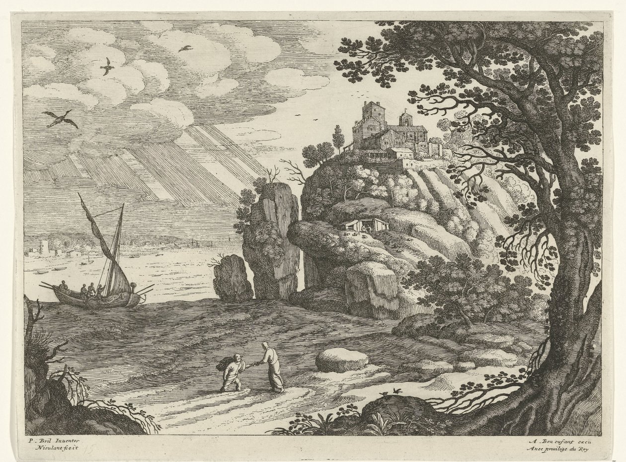 Wunderbarer Fischfang (Italienische Landschaften) von Willem van Nieulandt (II)