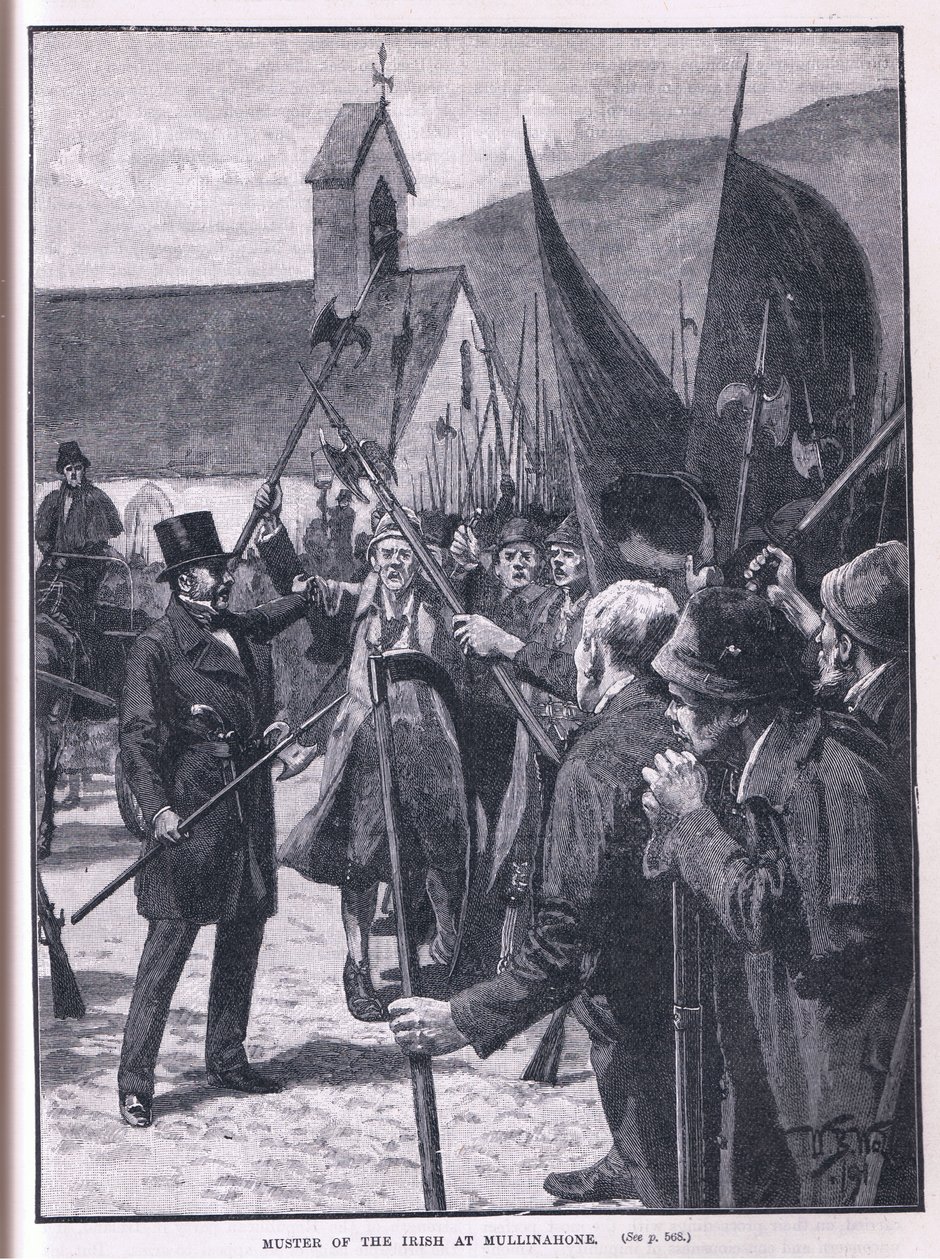 Muster der Iren in Mullinahone, 1848 n. Chr. von William Barnes Wollen