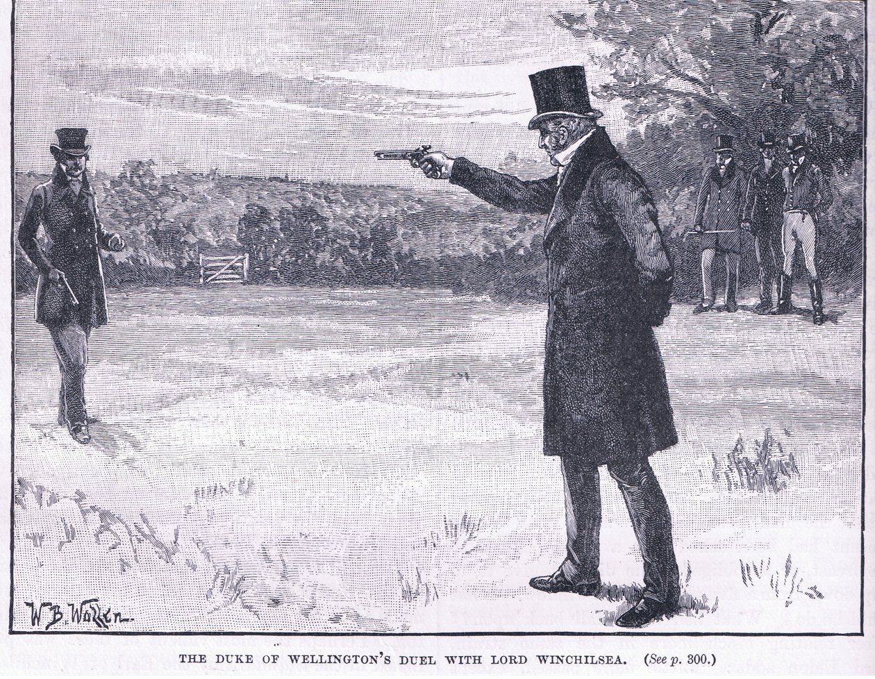 Das Duell des Herzogs von Wellington mit Lord Winchilsea 1829 von William Barnes Wollen