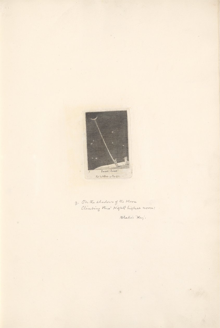 Für die Geschlechter. Die Tore des Paradieses, Tafel 11, Ich will! Ich will! von William Blake