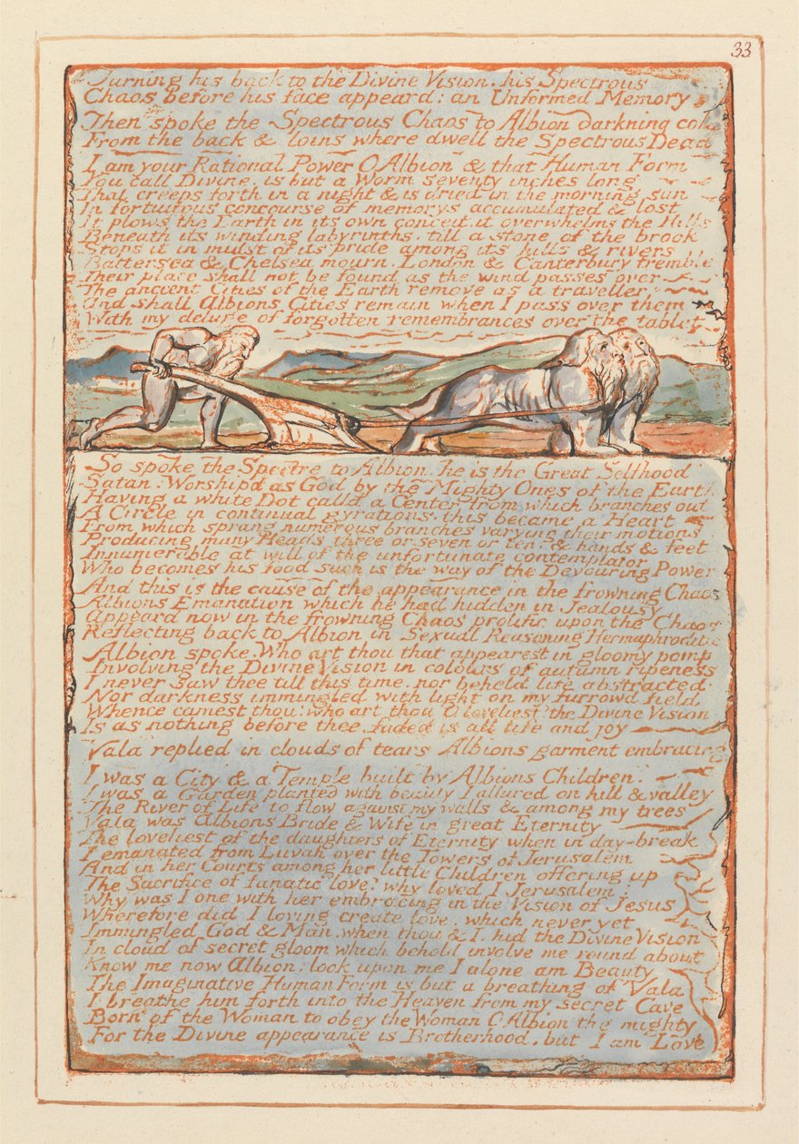 Jerusalem, Tafel 33 von William Blake
