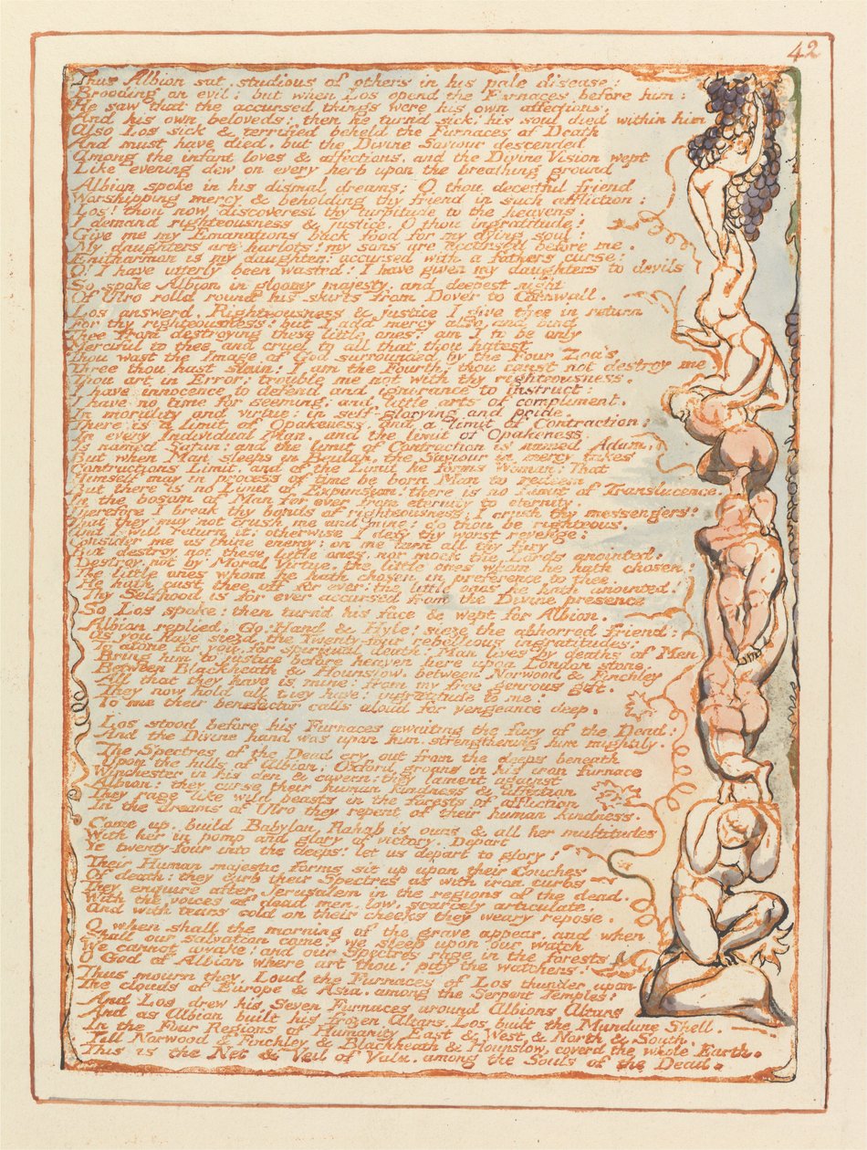Jerusalem, Tafel 42 von William Blake