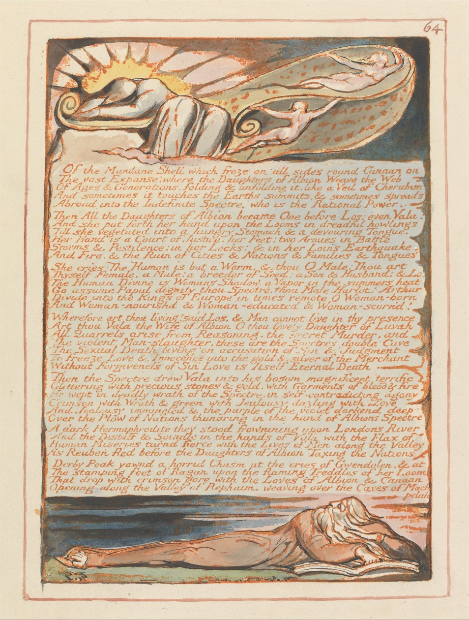 Jerusalem, Platte 64 von William Blake