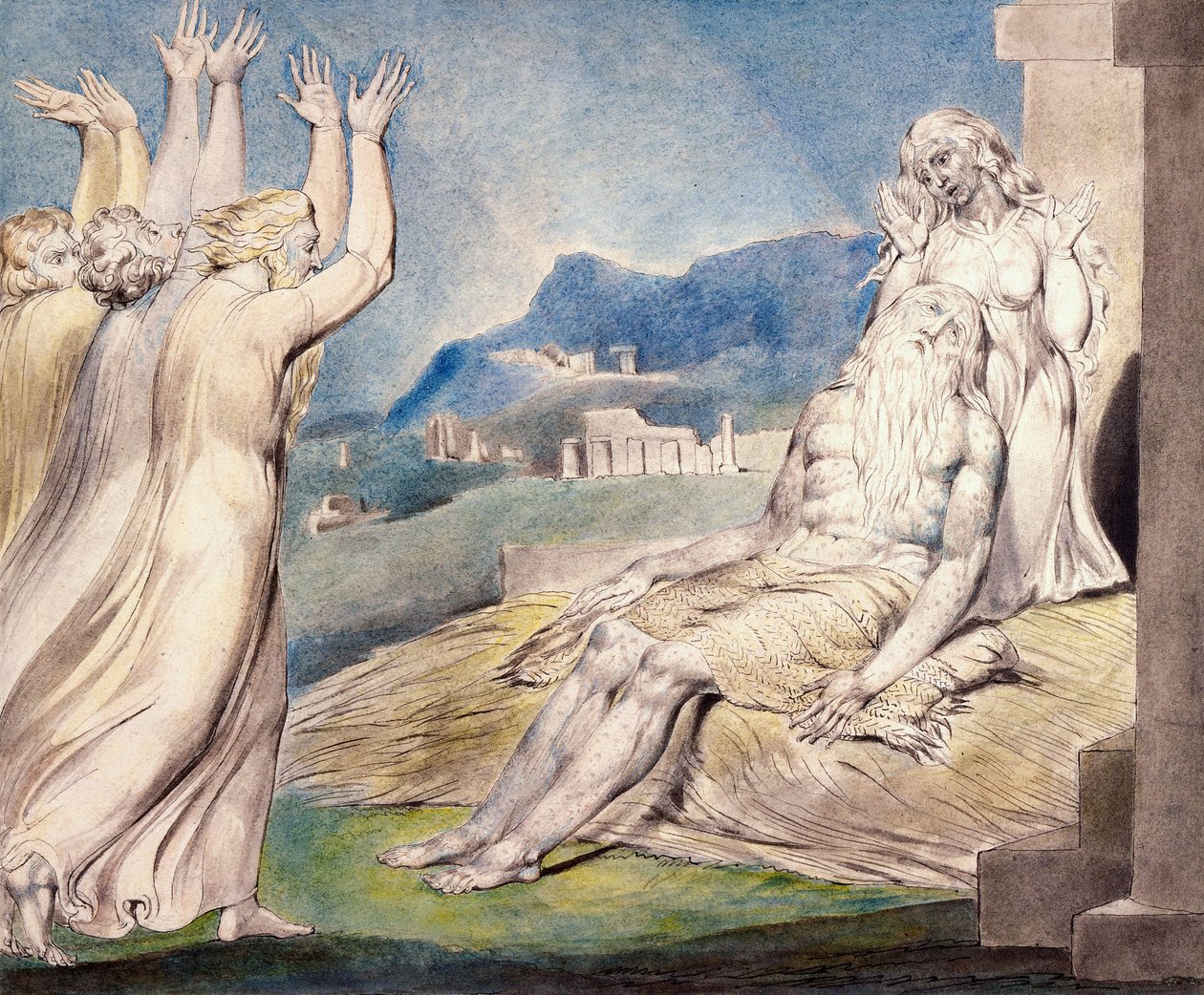 Hiobs Tröster von William Blake