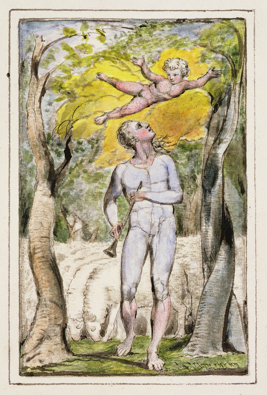 Frontispiz zu Songs of Innocence: Platte 1 aus Songs of Innocence and of Experience (Kopie R) ca. 1802-08 von William Blake