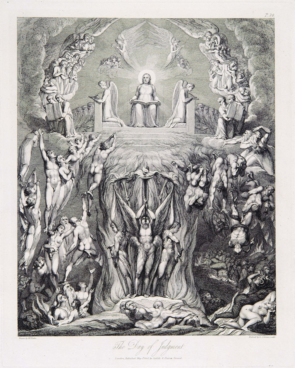Robert Blair, Das Grab, Objekt 9 (Bentley 435-8) Der Tag des Gerichts von William Blake