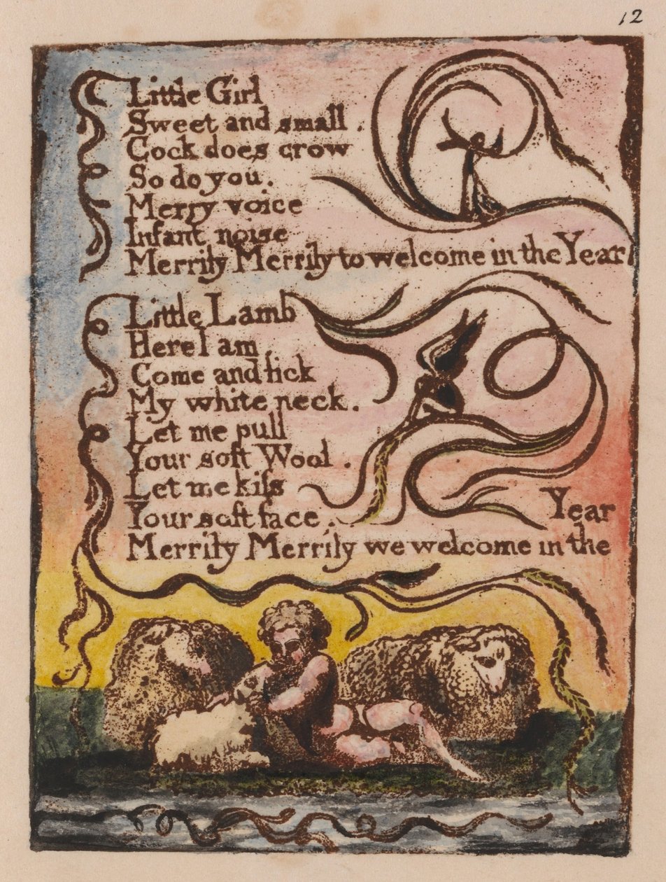 Lieder der Unschuld und der Erfahrung, Platte 12, Frühling (Bentley 23) von William Blake