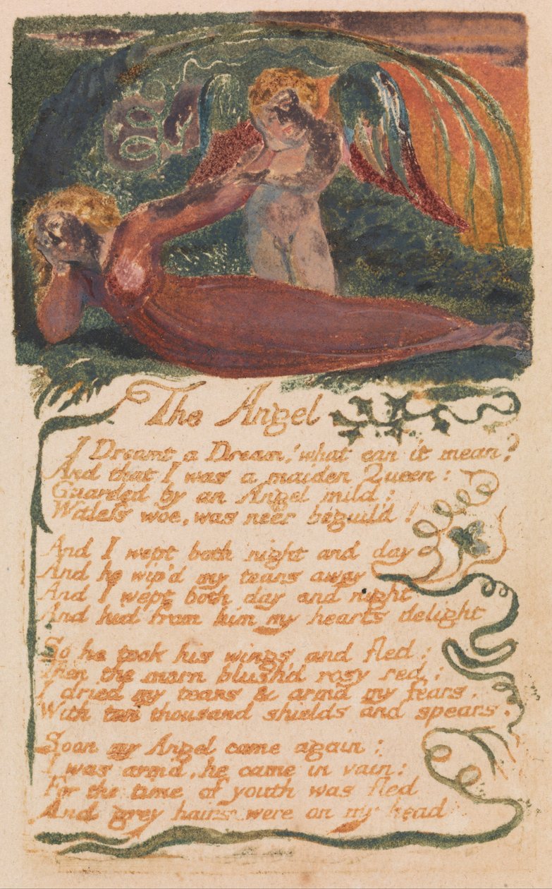 Lieder der Unschuld und der Erfahrung, Platte 40, Der Engel (Bentley 41) von William Blake